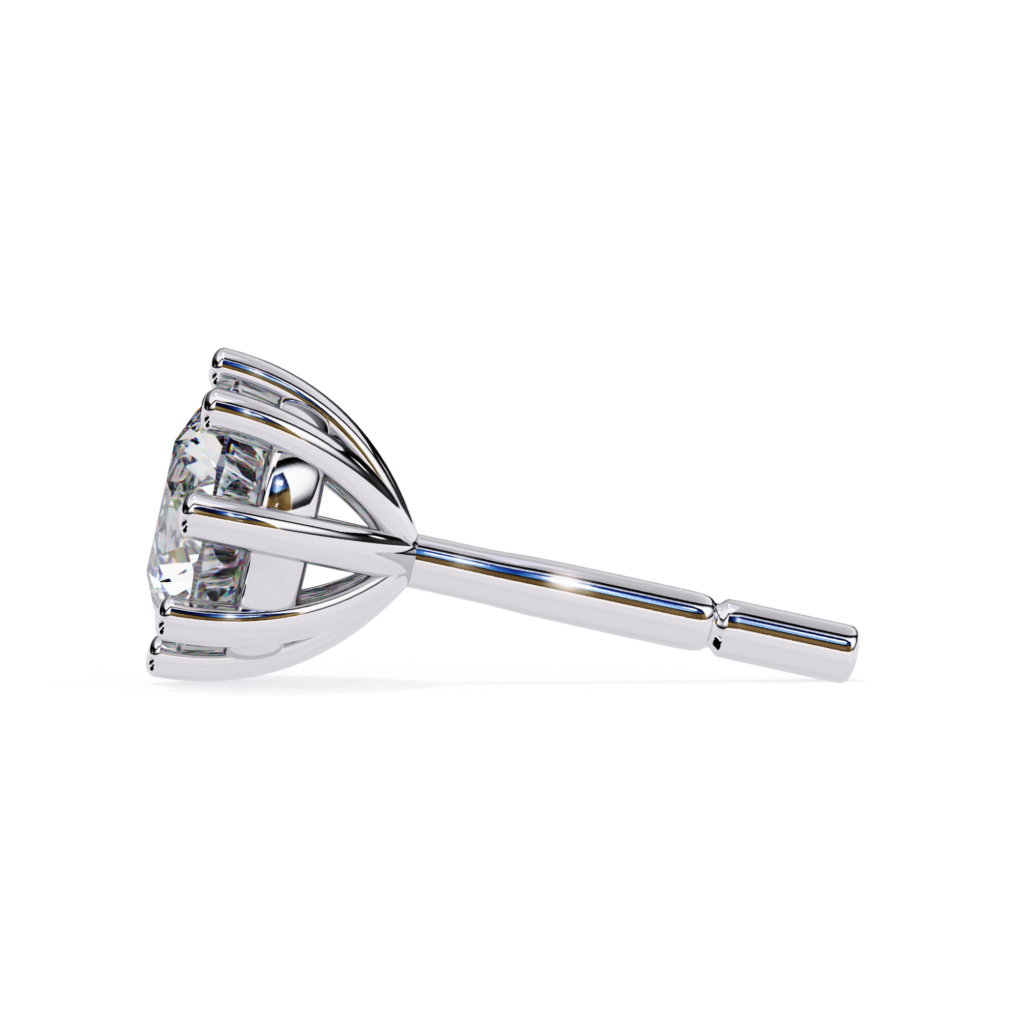 White Gold Round diamond Earring
