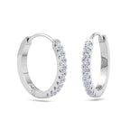 Lab grown diamond hoop earrings
