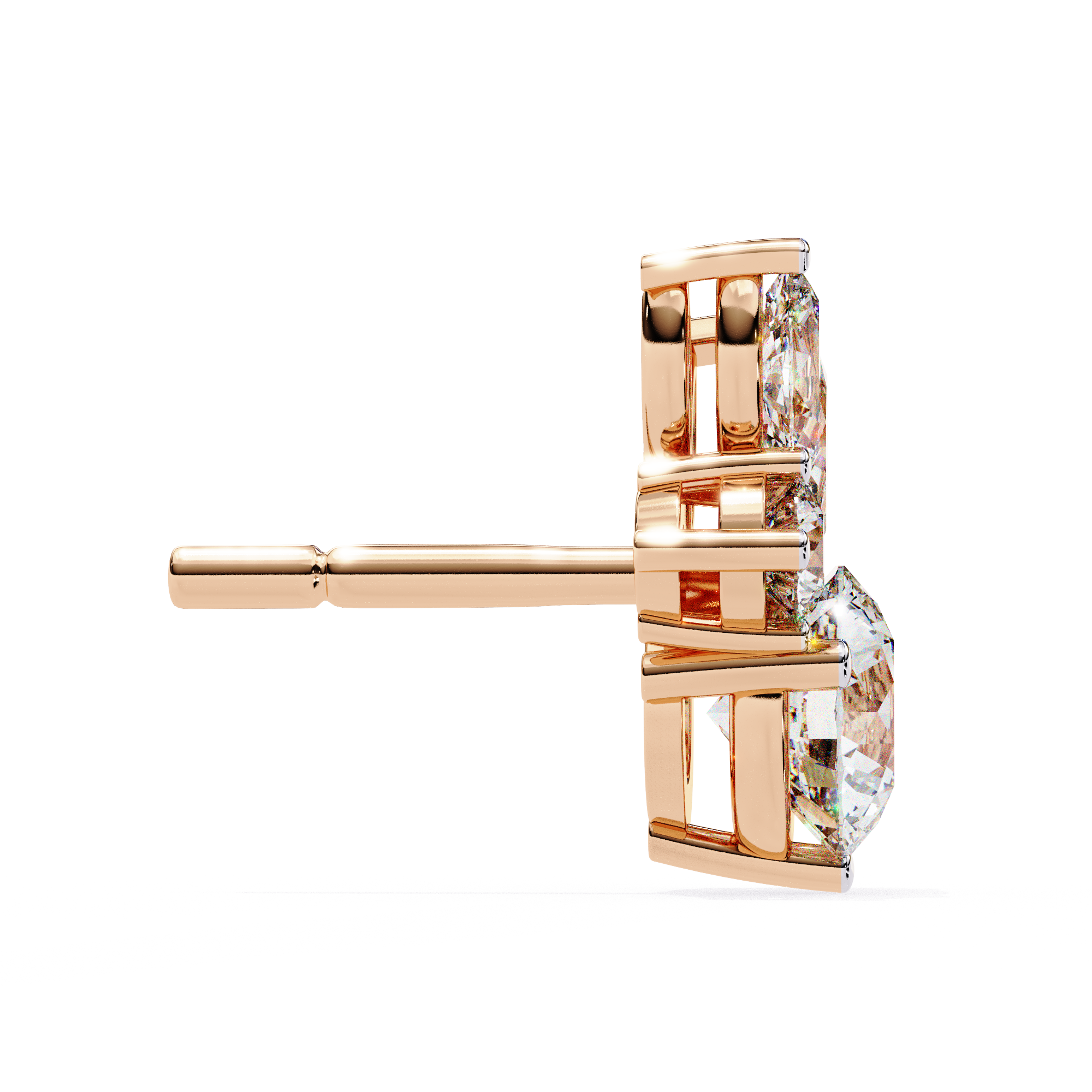 Statement diamond stud earrings with elegant cluster design