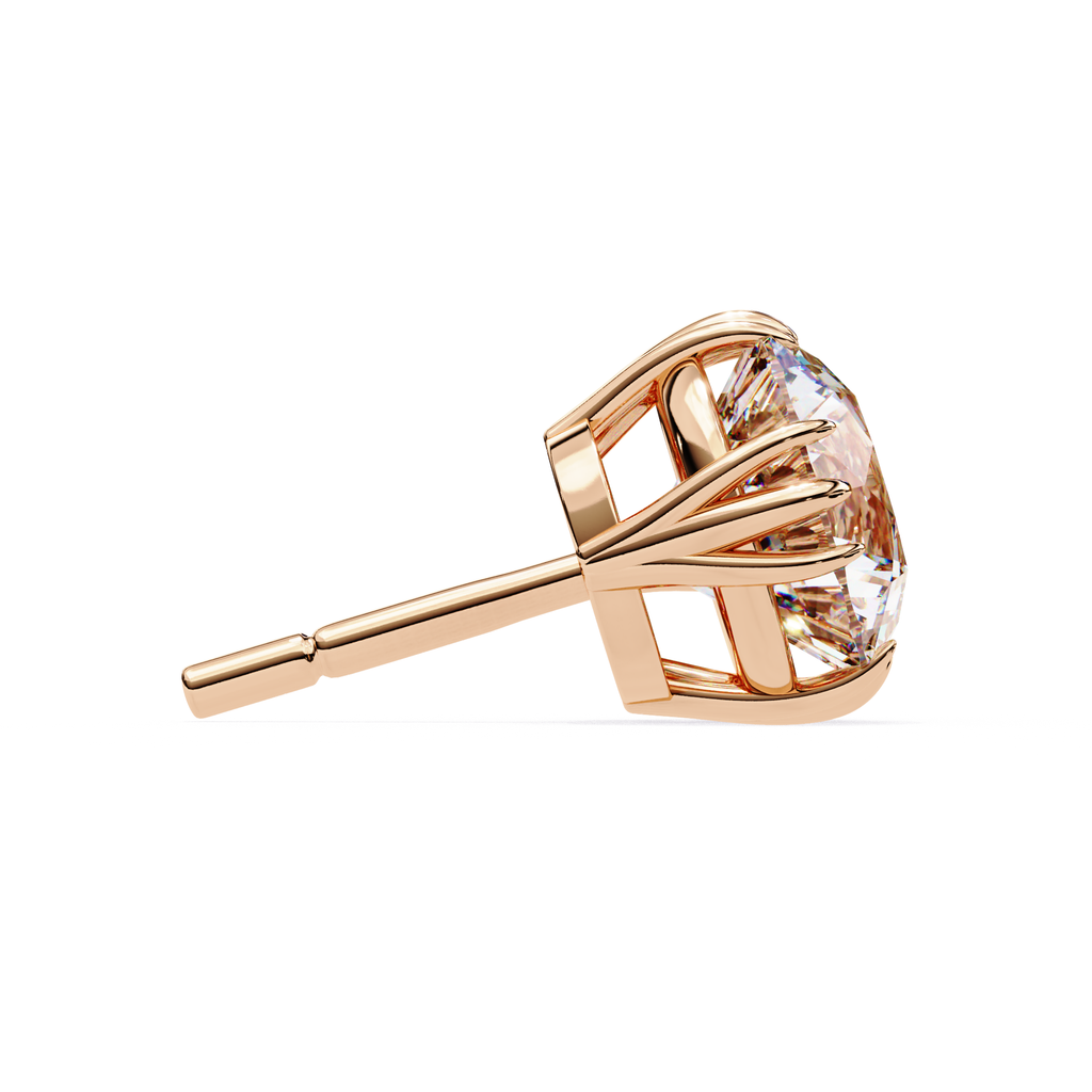 Designer Round diamond stud earrings