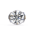 Architectural bezel diamond stud earrings