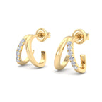 Lab grown diamond double hoop earrings for women in Australia