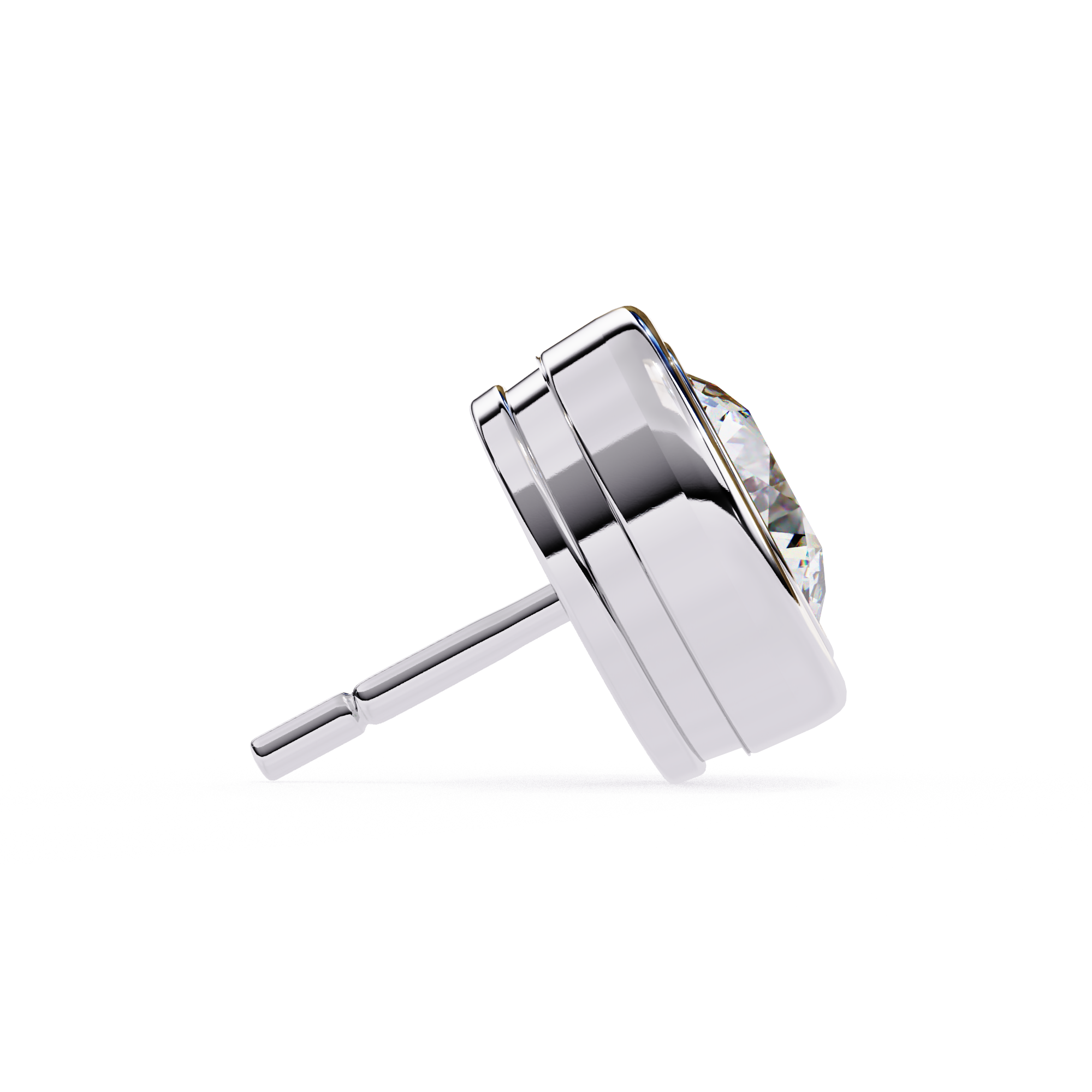 Lab grown round diamond stud earrings