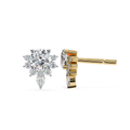 Fine jewellery diamond stud earrings with luxury floral design