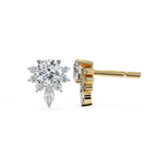 Fine jewellery diamond stud earrings with luxury floral design