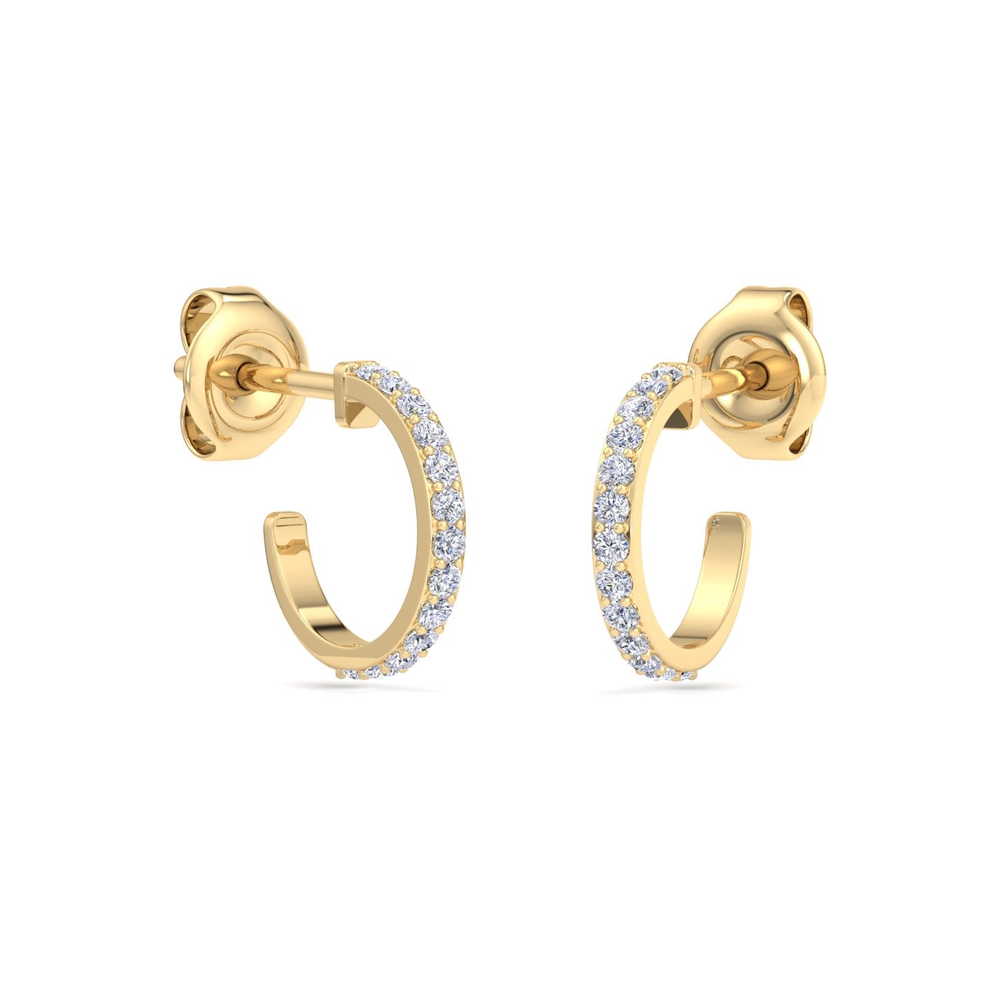 Everyday diamond hoop earrings