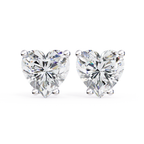 Romantic heart diamond studs