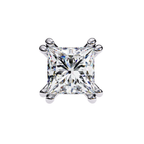 Elegant princess cut diamond stud earrings