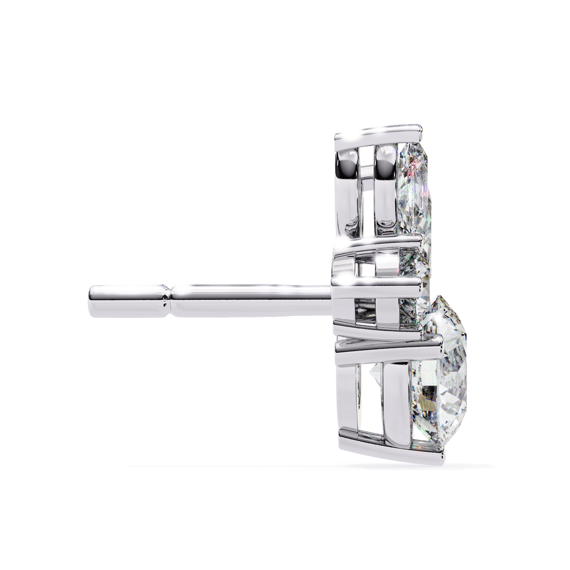 White Gold diamond earring