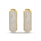 Everyday diamond hoop earrings in gold