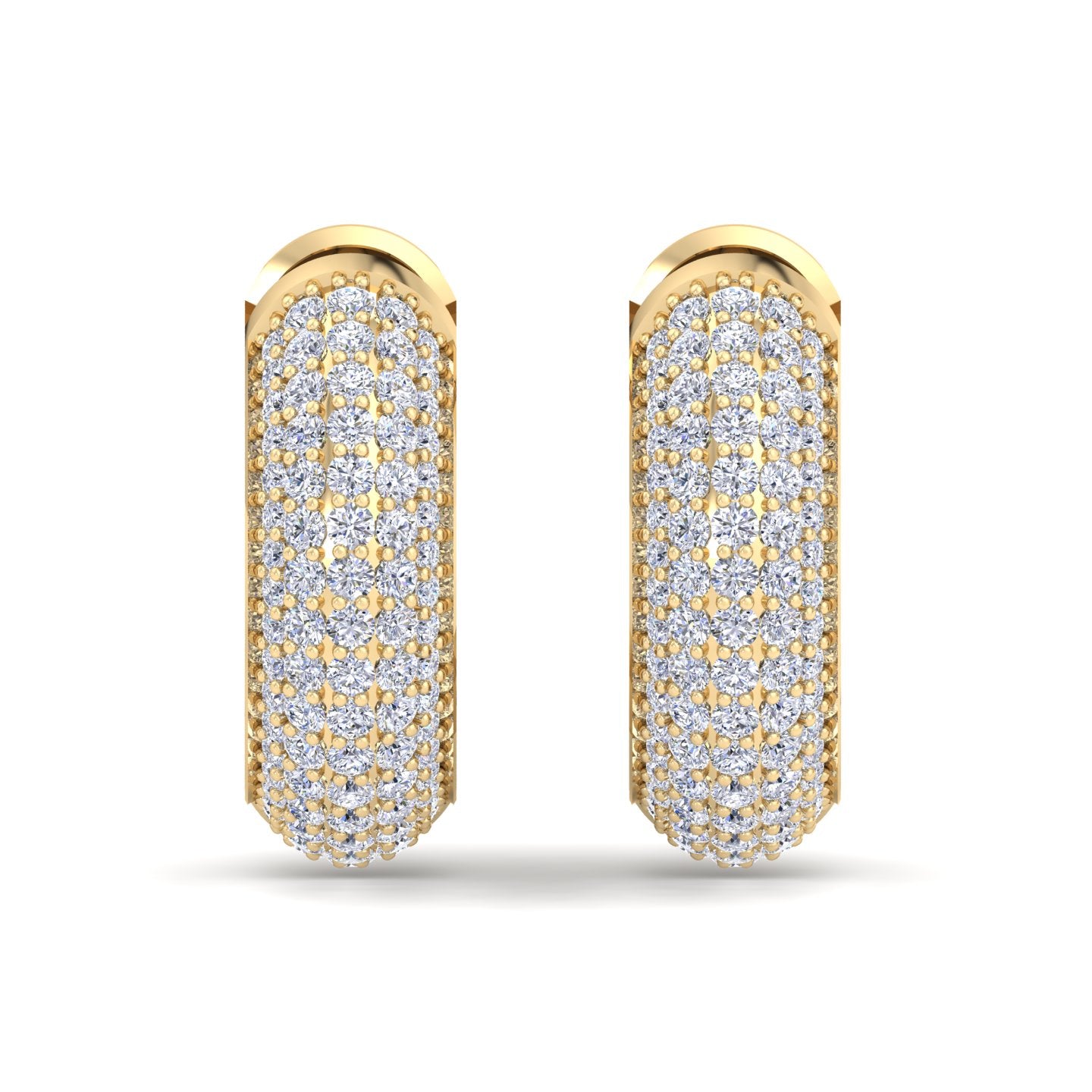Everyday diamond hoop earrings in gold