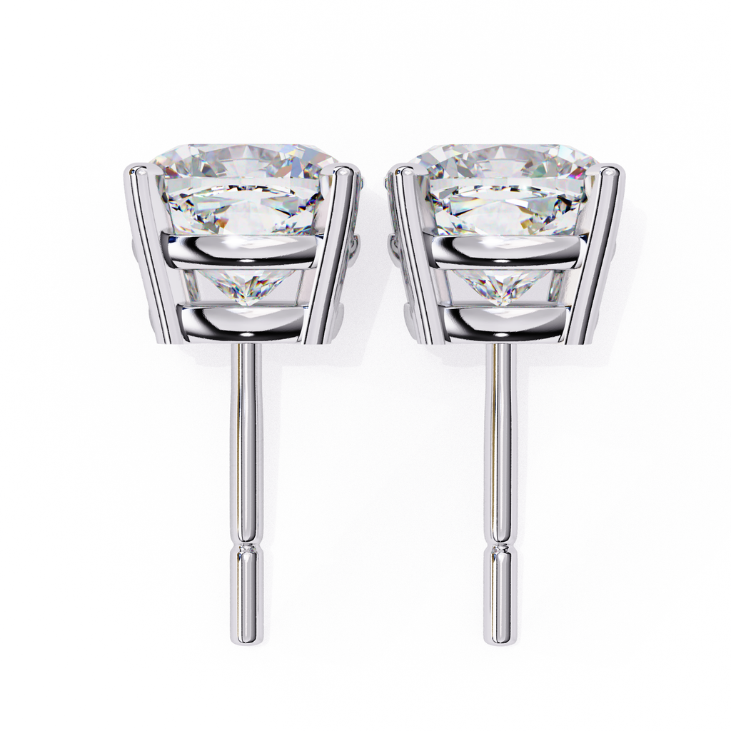 Designer cushion diamond stud earrings