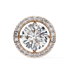 Diamond stud earrings round shape