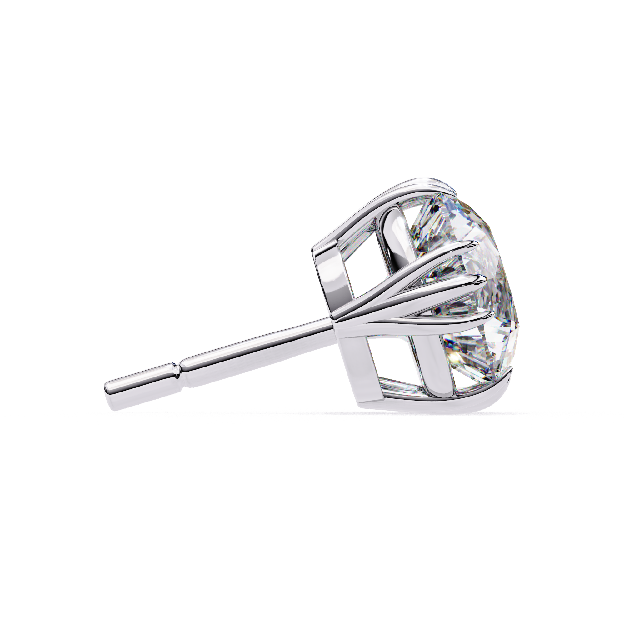Designer Round diamond stud earrings