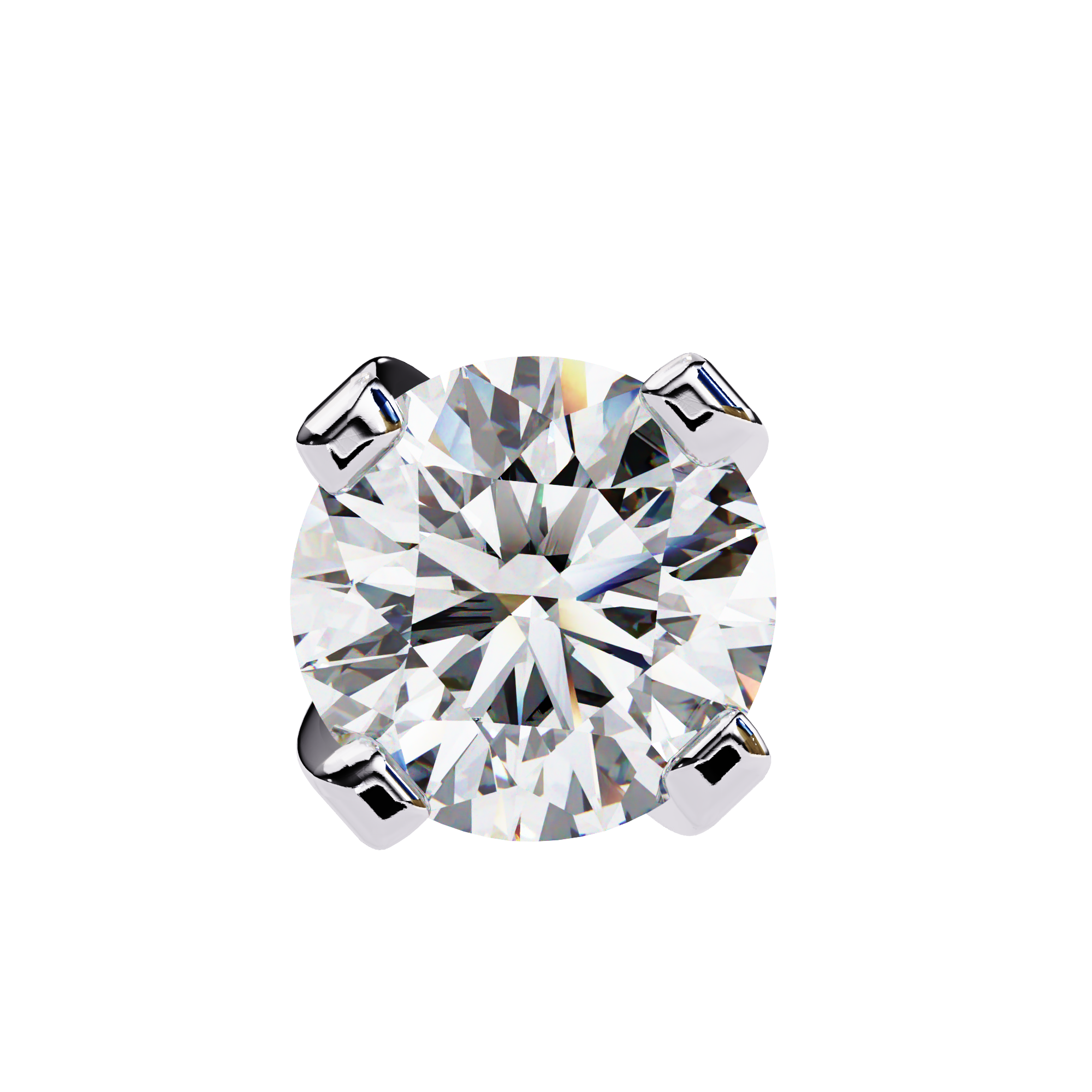 Elegant Round cut diamond stud earrings