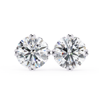 Luxury Round cut diamond stud earrings