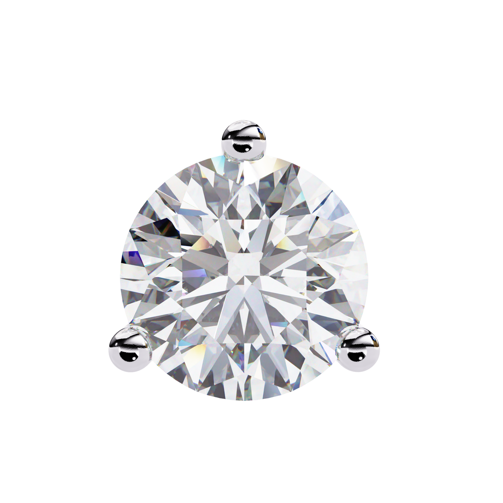 Elegant Round cut diamond stud earrings