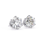 Statement crown diamond earrings symmetrical design