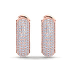 Everyday diamond hoop earrings in Rose Gold