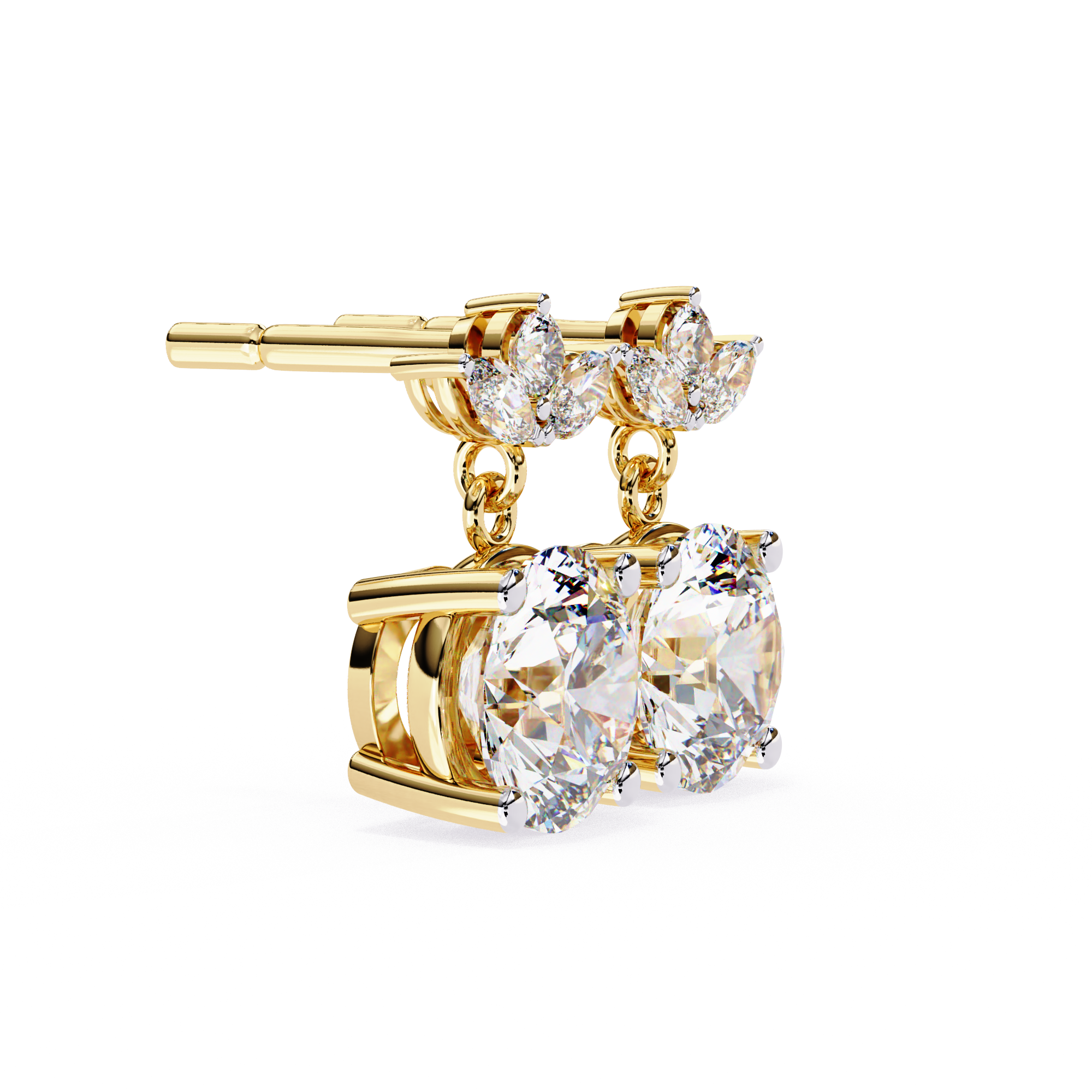 Minimal yet elegant diamond dangle earrings for women