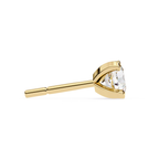 Round diamond stud earrings