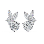 Premium white gold diamond stud earrings
