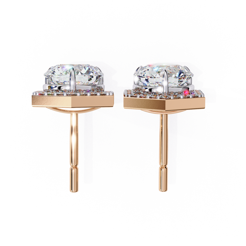 Diamond stud earrings