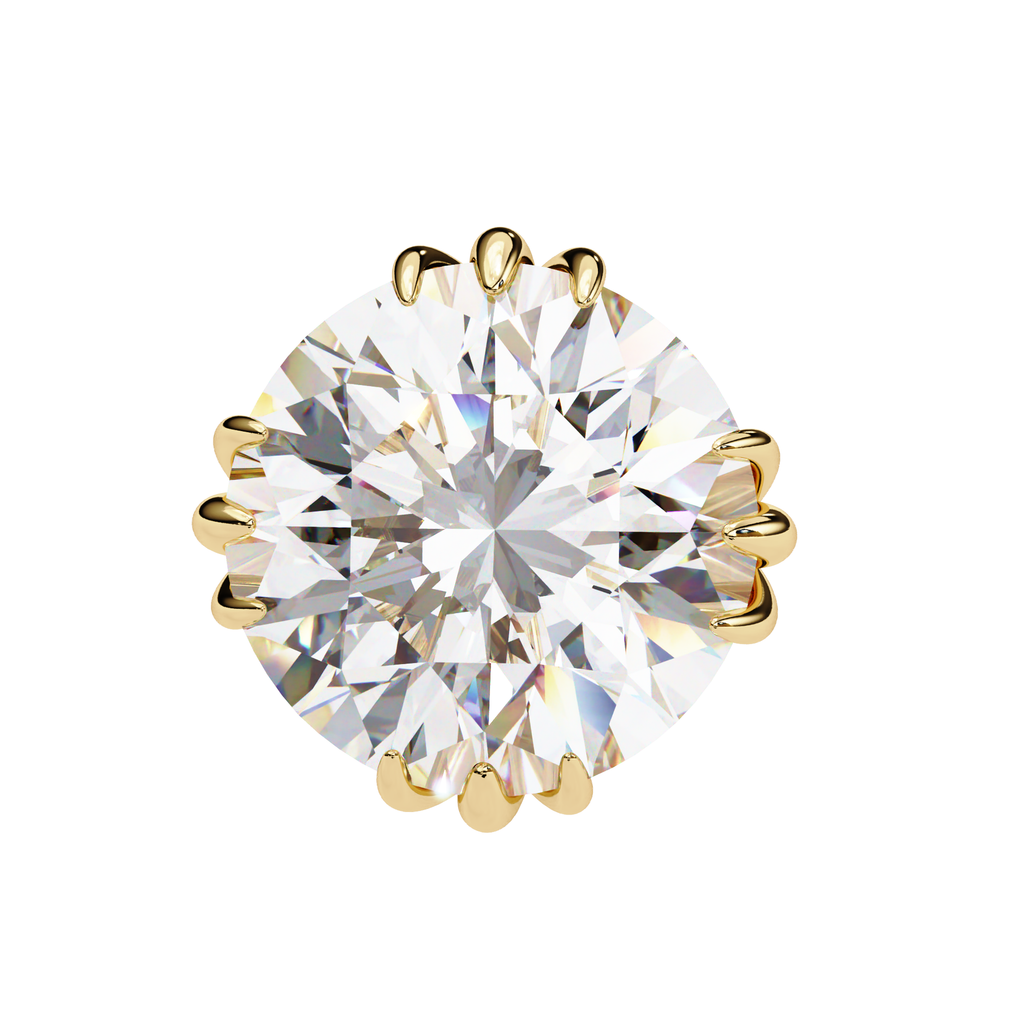 Elegant Round cut diamond stud earrings