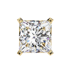 Elegant princess cut diamond stud earrings