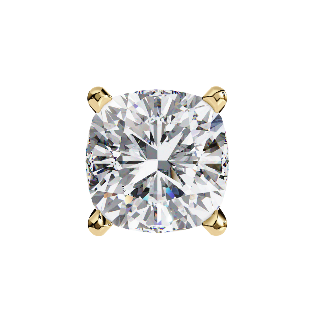 Elegant cushion cut diamond stud earrings