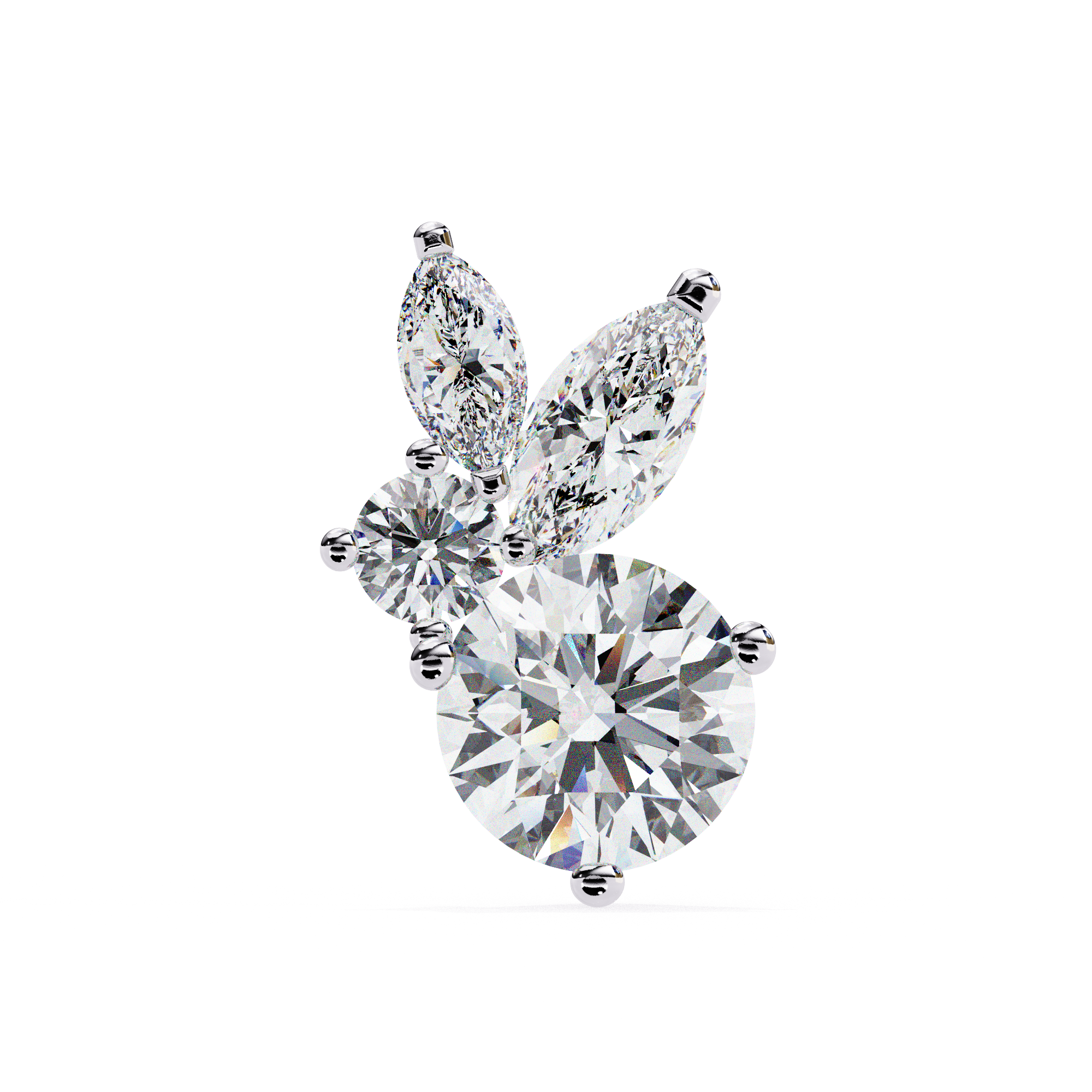 White Gold diamond stud earrings