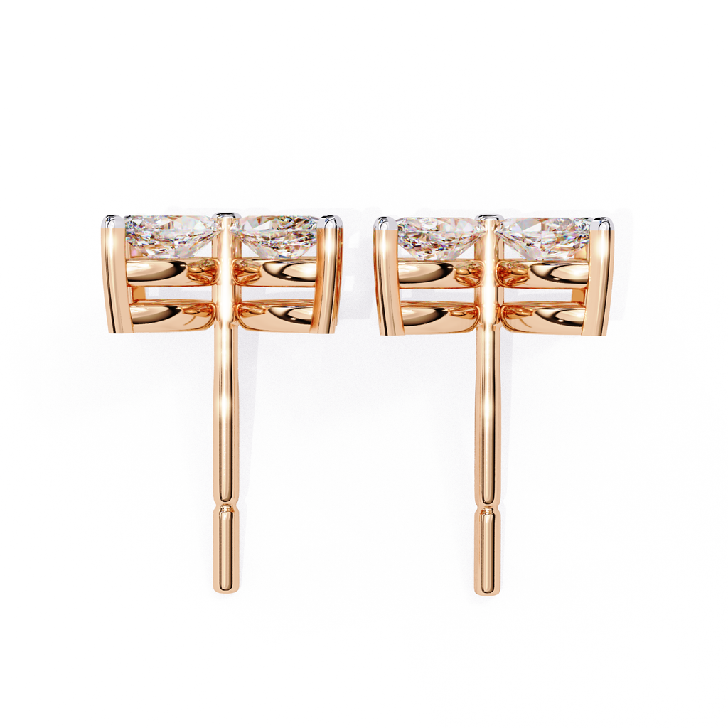 Statement floral diamond earrings