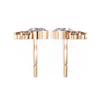 Rose Gold Lightweight diamond stud earrings