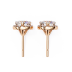 Premium round diamond stud earrings