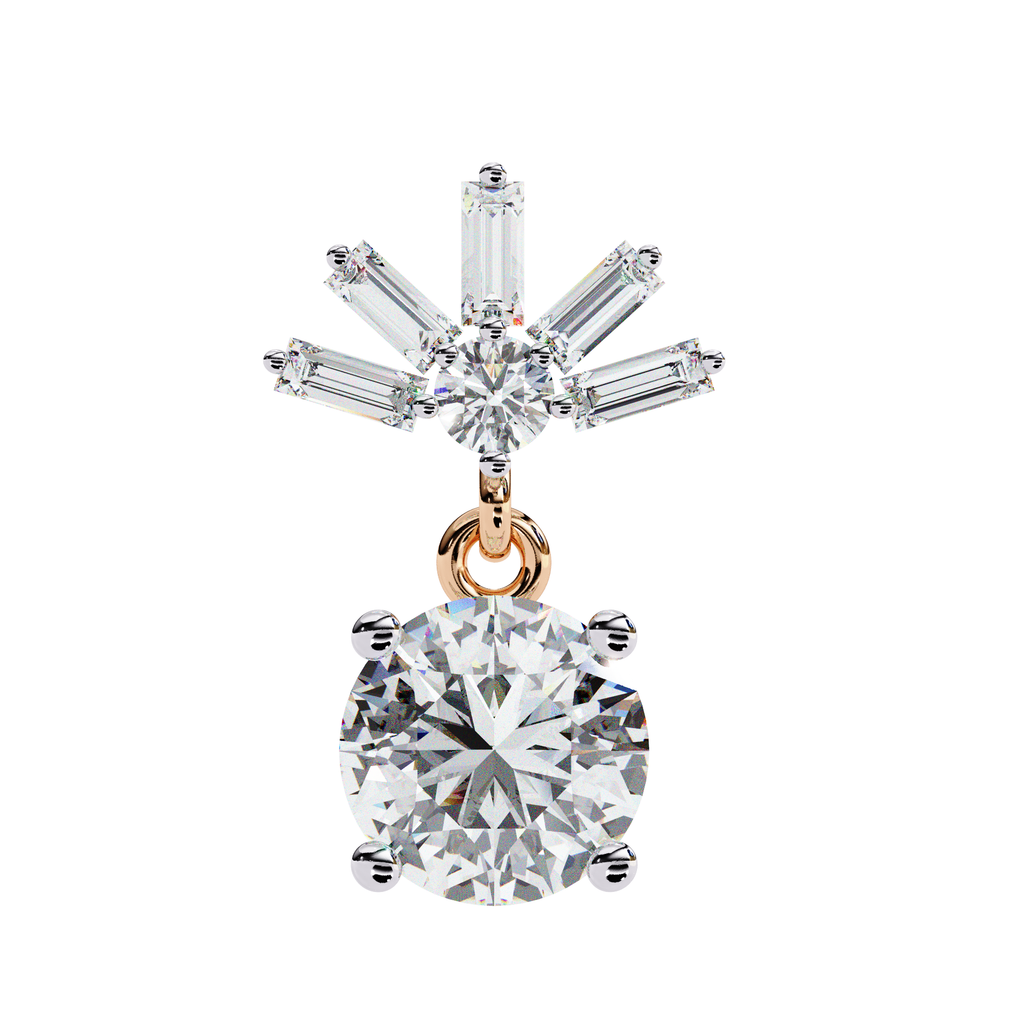 Chic rose gold diamond earrings for women