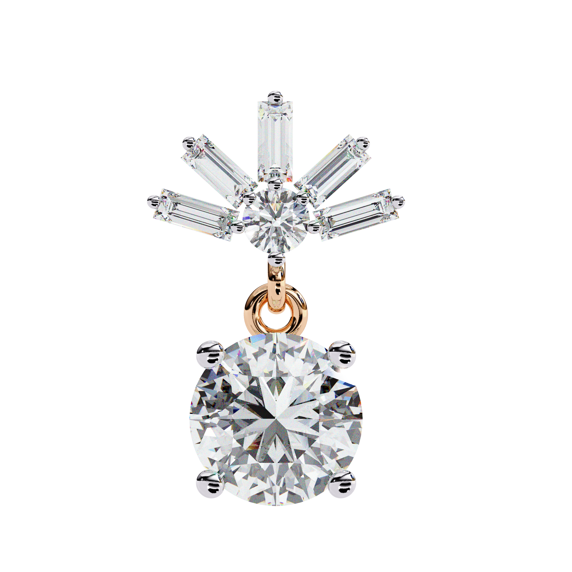 Chic rose gold diamond earrings for women