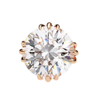 Premium rose gold Round cut diamond stud earrings