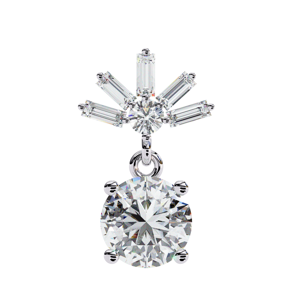 Chic white gold diamond earrings for women