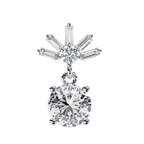 Chic white gold diamond earrings for women