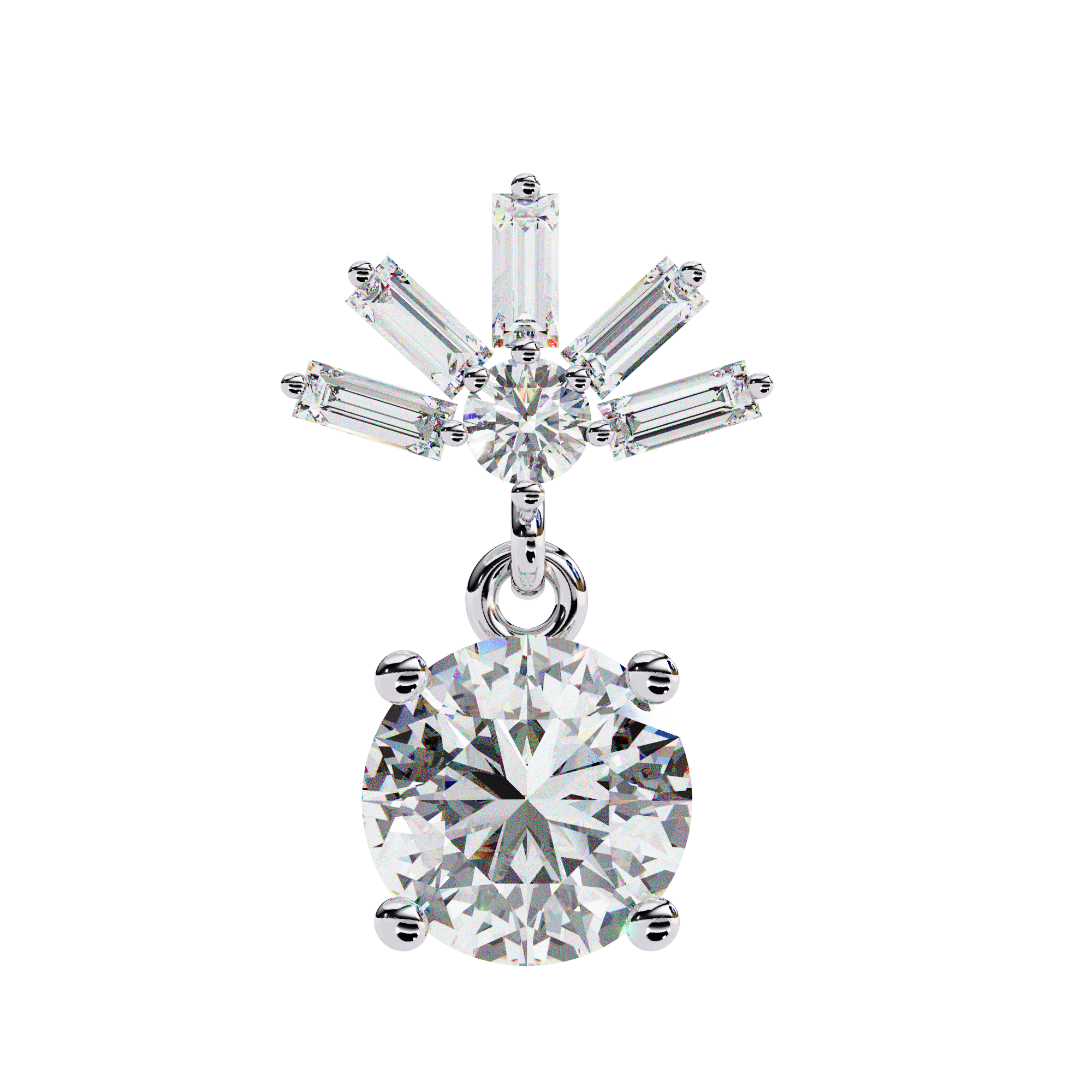 Chic white gold diamond earrings for women