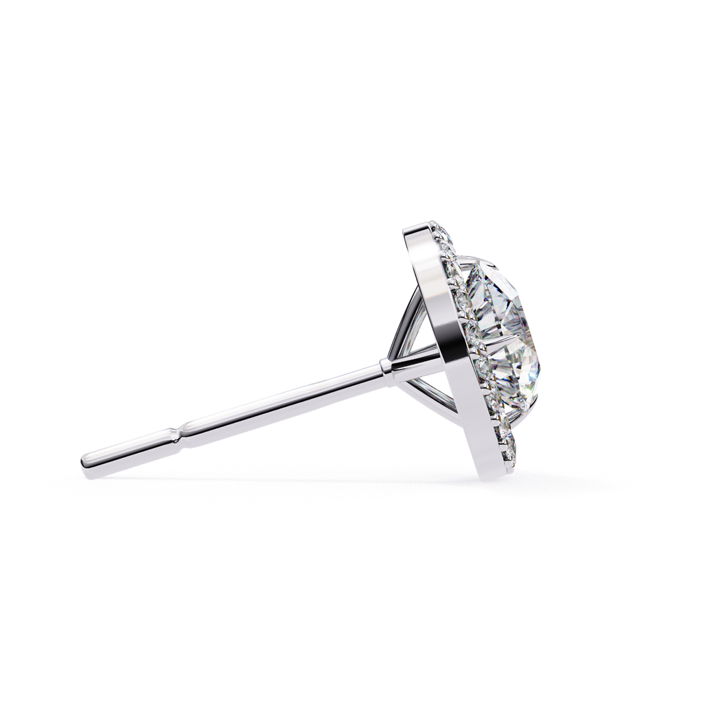 Premium white gold diamond earrings