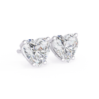 Luxury heart shaped diamond earrings