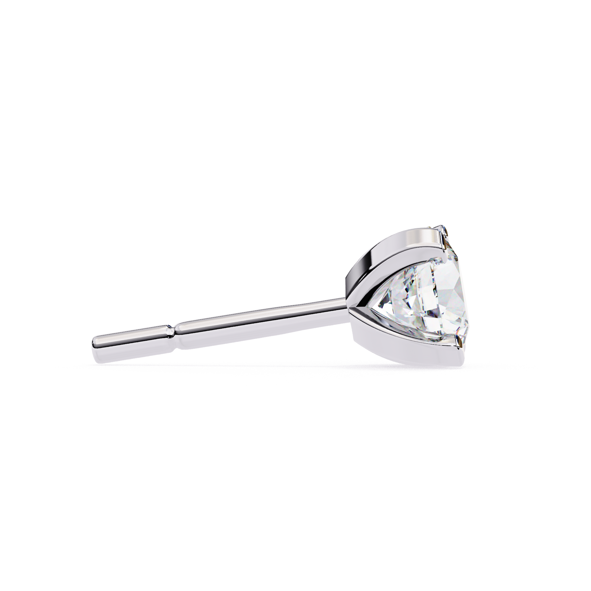 Round diamond stud earrings