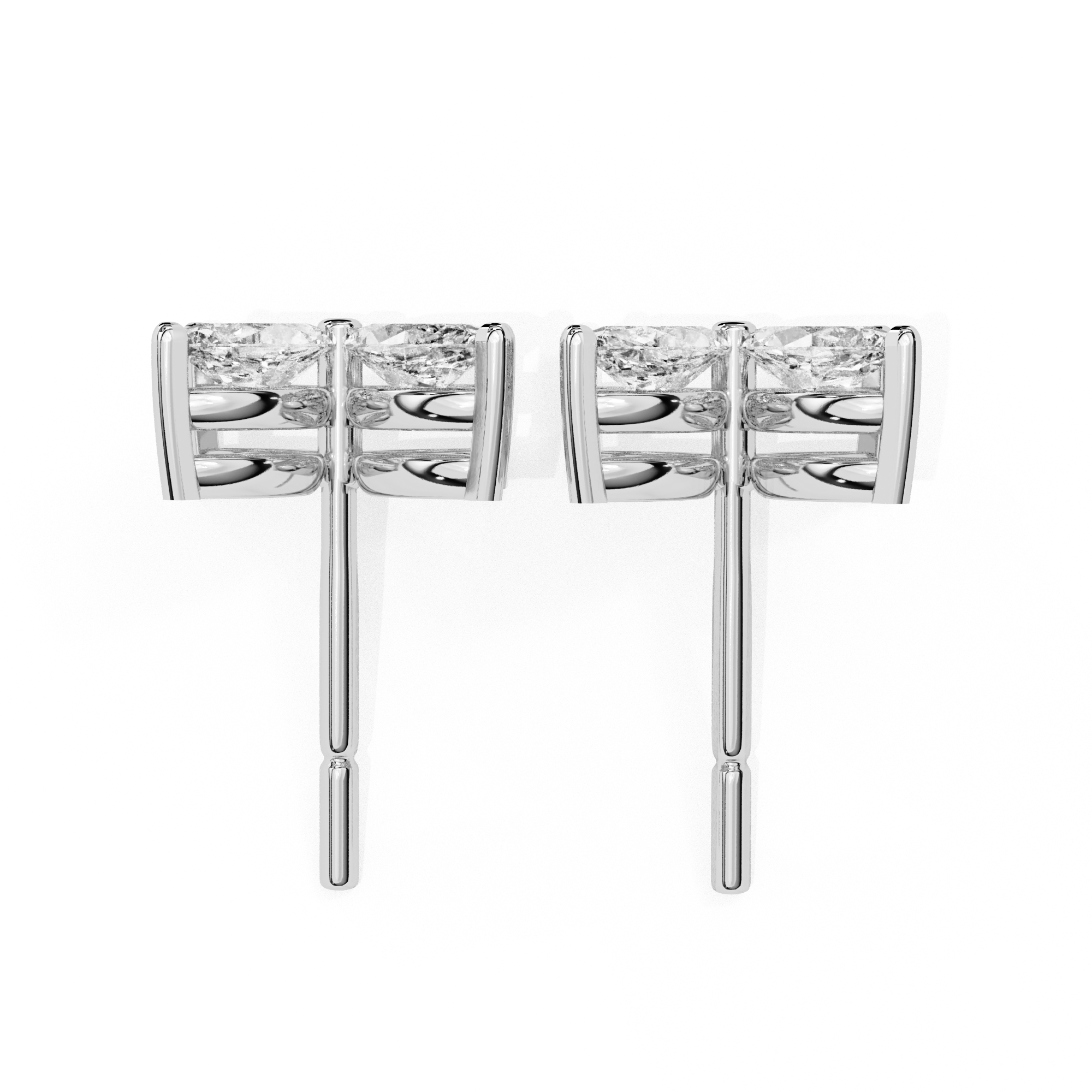 Minimal floral diamond earrings