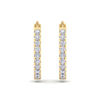 Minimalist diamond hoop earrings