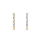 Classic gold diamond hoop earrings