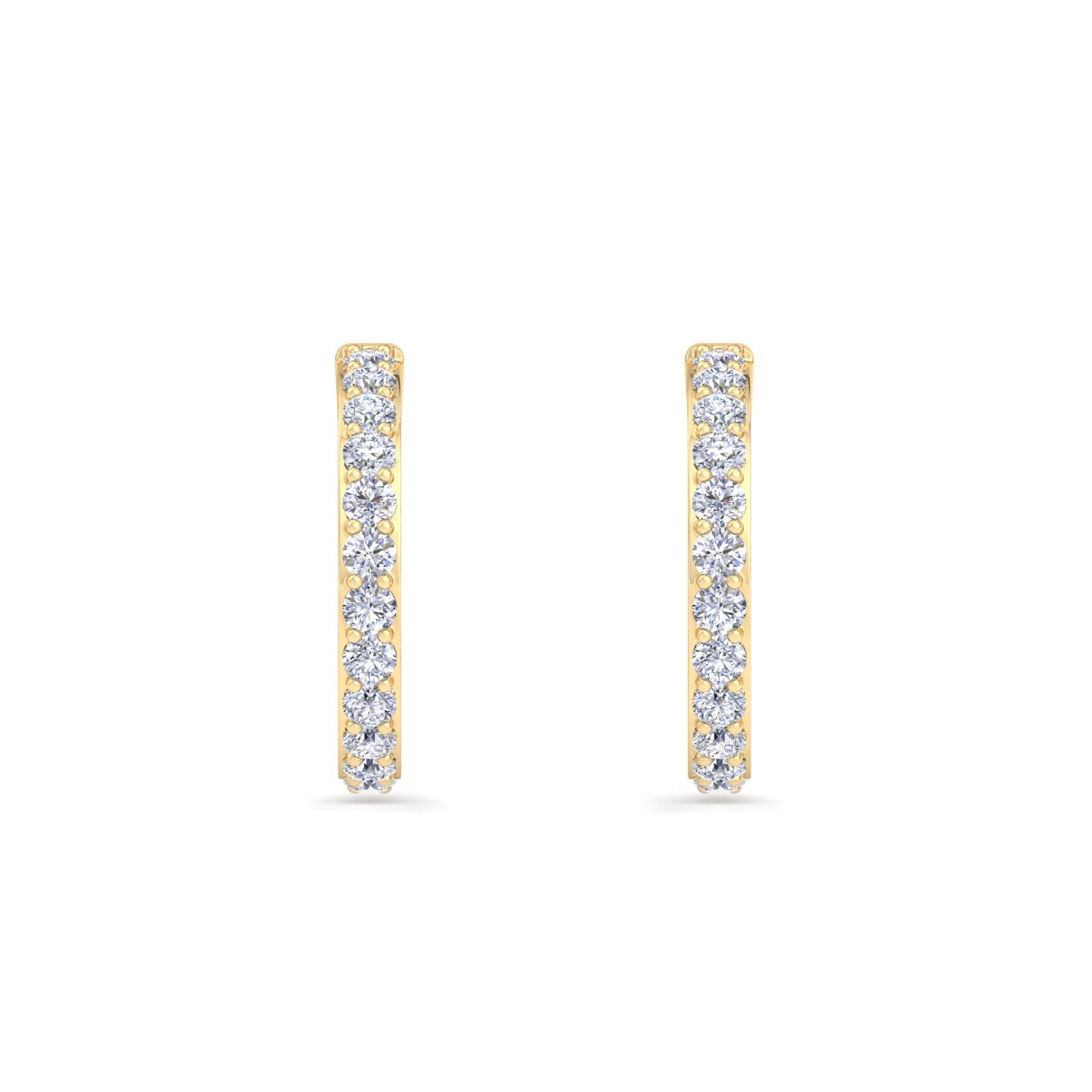Classic gold diamond hoop earrings