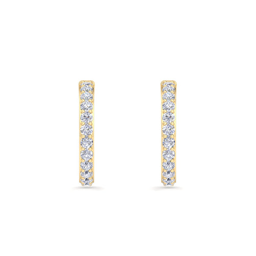 Classic gold diamond hoop earrings