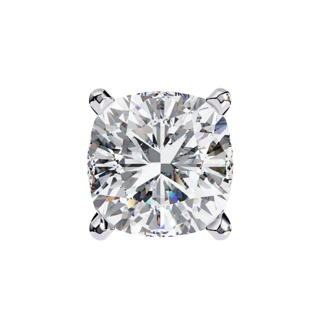 Elegant cushion cut diamond stud earrings