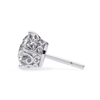 Round diamond stud earrings